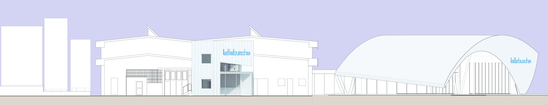 Render del progetto realizzato per Lattebusche Vicenza da Studio Luca Rigoni Architetto.