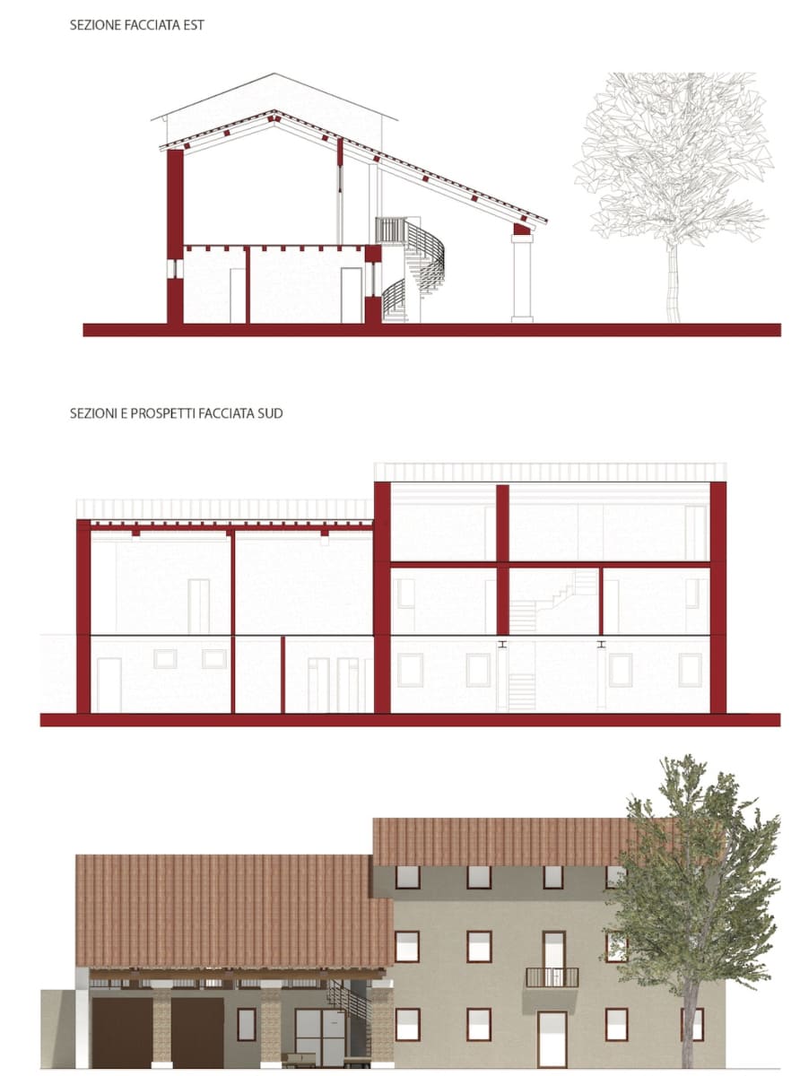 Ristrutturazione edificio rurale. Studio di architettura.