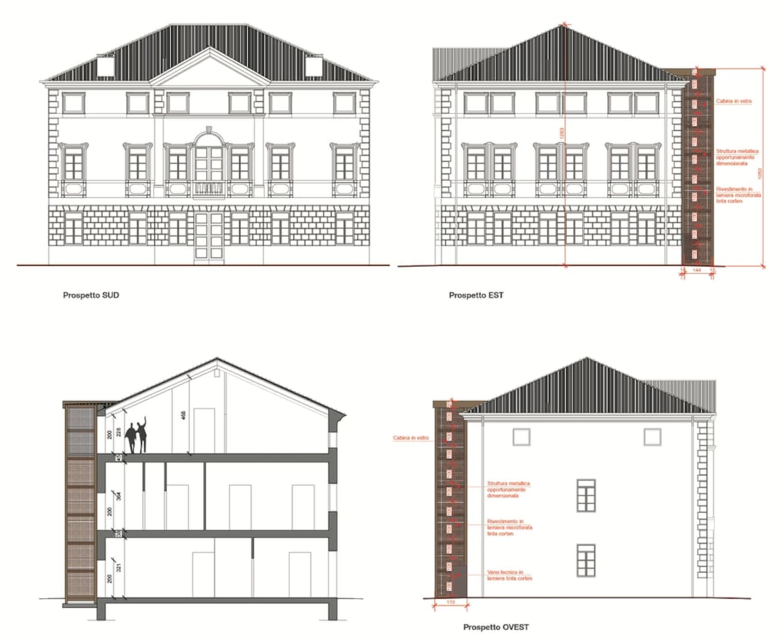 Intervento per sede comunale Bressanvido con realizzazione elevatore. Luca Rigoni, opere Pubbliche, Vicenza